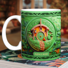 Load image into Gallery viewer, Personalized Fantasy Adventure Coffee Mug - Custom Hobbit House Design Coffee Mug PopCulturePrints