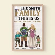 Load image into Gallery viewer, Personalized Family Canvas Print - Fantasy Themed Poster & Canvas PopCulturePrints