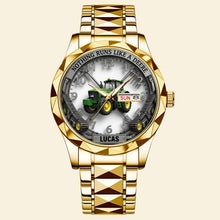 Load image into Gallery viewer, Nothing Runs Like A Deere - Personalized Men's Watch for Tractor Lovers Men's Watch PopCulturePrints