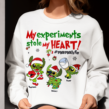 Load image into Gallery viewer, Customizable "My Experiments Stole My Heart" Mom Shirt Shirts PopCulturePrints