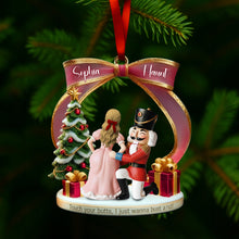 Load image into Gallery viewer, Touch Your Butts, I Just Wanna Bust A Nut - Personalized Christmas Ornament for Couples Ornament PopCulturePrints