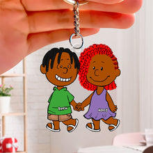Load image into Gallery viewer, Personalized Cartoon Couple Keychain - Perfect Gift for Lovebirds Keychains PopCulturePrints