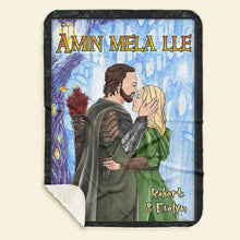 Load image into Gallery viewer, Personalized Couple's Blanket - Amin Mela Lle Blanket PopCulturePrints