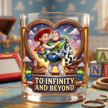 Load image into Gallery viewer, To Infinity and Beyond - Personalized Drinking Glass for Couples Glass PopCulturePrints