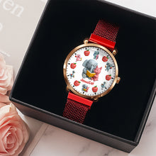 Load image into Gallery viewer, Teach, Love, Inspire - Personalized Teacher Quartz Watch Quartz Watch PopCulturePrints