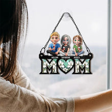 Load image into Gallery viewer, Celebrate Love: Custom Personalized Suncatcher Ornament for Mom and Grandma Suncatcher Ornament PopCulturePrints