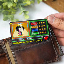Load image into Gallery viewer, Personalized Love Card for Couples - Unique Aluminum Wallet Insert Wallet Card PopCulturePrints