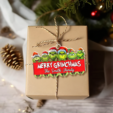 Load image into Gallery viewer, Personalized Merry Grinchmas Family Christmas Ornament Ornament PopCulturePrints