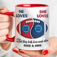 Load image into Gallery viewer, Custom American Football Coffee Mug for Couples | Perfect Valentine's Day Gifts Coffee Mug PopCulturePrints