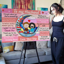 Load image into Gallery viewer, Personalized Couple Canvas - Love You to the Moon and Back Poster & Canvas PopCulturePrints