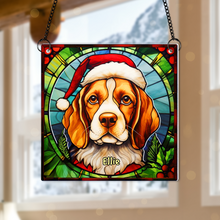 Load image into Gallery viewer, Personalized Beagle Dog Lover Christmas Suncatcher Ornament Suncatcher PopCulturePrints