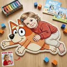 Load image into Gallery viewer, “Bring Joy Home!” - Custom Photo Custom Shape Doormat - Personalized Gifts for Kids and Parents