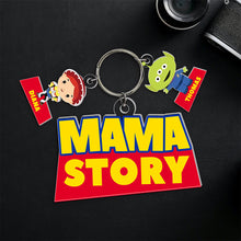 Load image into Gallery viewer, "Mommy's Story" - Personalized Keychain Gift for Mom, Grandma, and Loved Ones Keychains PopCulturePrints