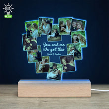 Load image into Gallery viewer, Personalized 3D LED Heart Light - You and Me, We Got This Led Night Light PopCulturePrints