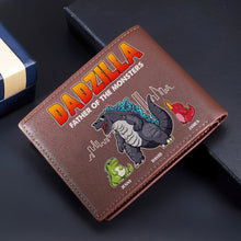 Load image into Gallery viewer, Badzilla Personalized PU Leather Wallet - Unique Father's Day Gift Leather Wallet PopCulturePrints