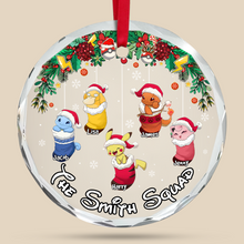 Load image into Gallery viewer, Personalized Family Christmas Ornament - Festive Pokémon Design Ornament PopCulturePrints
