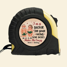 Load image into Gallery viewer, Personalized Couple's Tape Measure - Make Me Crazy Tape Measures PopCulturePrints