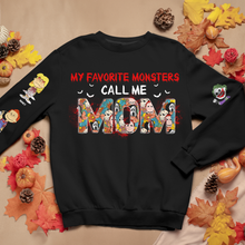 Load image into Gallery viewer, Personalized Mom Gift - My Favorite Monsters Call Me Mom Sweatshirt AOP Products PopCulturePrints