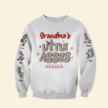 Load image into Gallery viewer, Custom Grandma's Little Donkeys Family Shirt AOP Products PopCulturePrints