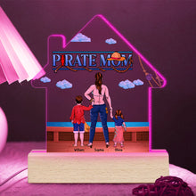 Load image into Gallery viewer, Personalized Pirate Mom LED Light - Custom Gift for Mother's Day Led Night Light PopCulturePrints