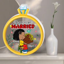 Load image into Gallery viewer, Personalized Acrylic Plaque for Couples - We Got Married Shaped Plaques PopCulturePrints