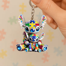 Load image into Gallery viewer, Embrace Love: Personalized Autism Mom Keychain - A Meaningful Gift for Mother's Day Keychains PopCulturePrints