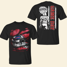 Load image into Gallery viewer, Custom American Football Fan Shirt - Personalized Game Day Apparel Shirts PopCulturePrints