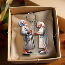 Load image into Gallery viewer, Personalized Funny Old Couple Keychain - Sam & Emma Keychains PopCulturePrints
