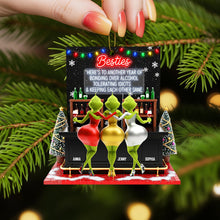 Load image into Gallery viewer, Besties Quote Ornament - Personalized Christmas Gift for Friends Ornament PopCulturePrints