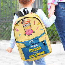 Load image into Gallery viewer, Personalized Minion-themed Kids Backpack - Ready for Fun in School Backpack PopCulturePrints