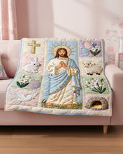 Load image into Gallery viewer, Easter Blessings: Embrace Faith with Our Jesus Blanket - Personalized Gift for Christians Blanket PopCulturePrints