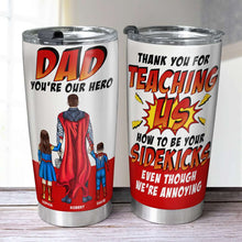 Load image into Gallery viewer, Hero Dad Personalized Tumbler - Custom Gift for Father's Day Tumbler Cup PopCulturePrints