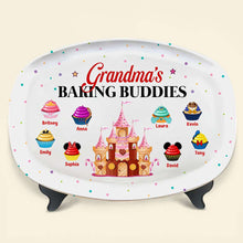 Load image into Gallery viewer, Grandma's Baking Buddies Custom Plate - Personalized Family Cupcake Design Resin Plate PopCulturePrints