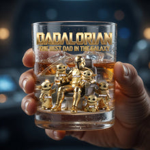 Load image into Gallery viewer, "The Best Dad in the Galaxy" - Legendary Space Dad Round Glass - Personalized Gift for Dads, Grandpas, and More Glass PopCulturePrints