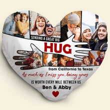 Load image into Gallery viewer, Personalized Heart-Shaped Hug Pillow for Couples Pillow PopCulturePrints
