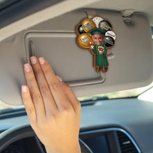 Load image into Gallery viewer, “Drive Safe & Congrats Grad!” - Custom Shaped Car Visor Clip - Personalized Gift for Graduates, Moms & Grandmas Car Visor Clip PopCulturePrints