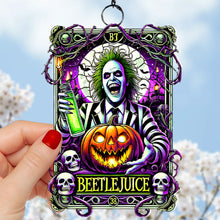 Load image into Gallery viewer, Beetlejuice Halloween Suncatcher Ornament - Unique Gift for Horror Fans Suncatcher PopCulturePrints