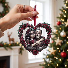 Load image into Gallery viewer, Till Death Do Us Part - Skull Love Couple Christmas Ornament | Personalized Gift for Couples