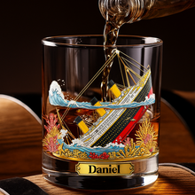 Load image into Gallery viewer, Sail Away with Style: Legendary Ocean Voyage Whiskey Glass - Personalized Gifts for Boat Lovers Whiskey Glass PopCulturePrints