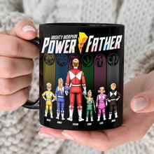 Load image into Gallery viewer, Personalized Power Family Black Mug for Dad Coffee Mug PopCulturePrints