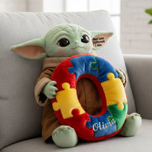 Load image into Gallery viewer, "Not Less Different I Am" - Autism Alphabet Pillow - Personalized Gift for Special Kids Pillow PopCulturePrints