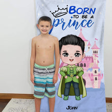 Load image into Gallery viewer, Personalized Princess Beach Towel - Gift for Kids Beach Towel PopCulturePrints