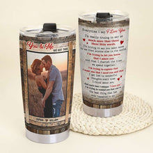 Load image into Gallery viewer, I Say I Love You Personalized Tumbler - Perfect Gift for Couples Tumbler Cup PopCulturePrints