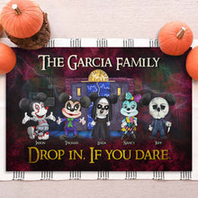 Load image into Gallery viewer, Spooky Family Personalized Doormat - Horror Fan Gift Doormat PopCulturePrints