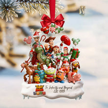 Load image into Gallery viewer, "To Infinity and Beyond!" - Cute Toy Gang Anniversary Ornament - Personalized Christmas Gift for Movie Fans Ornament PopCulturePrints