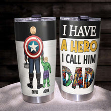 Load image into Gallery viewer, Custom Superhero Dad Tumbler - Personalized Gift Tumbler Cup PopCulturePrints