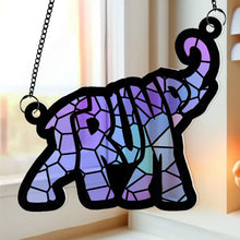 Load image into Gallery viewer, Personalized Elephant Suncatcher Ornament for Family - Customizable Gift Suncatcher PopCulturePrints