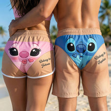 Load image into Gallery viewer, Funny Alien Couple Beach Shorts - Customized Gifts for Couples