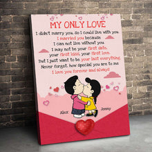 Load image into Gallery viewer, Personalized Cartoon Lovers Canvas Poster - My Only Love Poster & Canvas PopCulturePrints