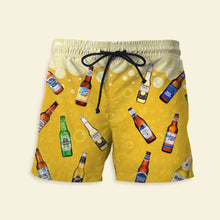 Load image into Gallery viewer, Personalized Hawaiian Shirt Set for Beer Lovers - Custom Name and Beer Brands Hawaiian Shirts PopCulturePrints
